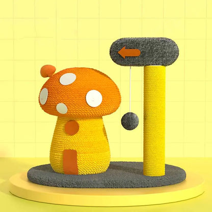 Cat Toys Bird or Mushroom-Shaped Cat Tree - Interactive Play Station for Cats