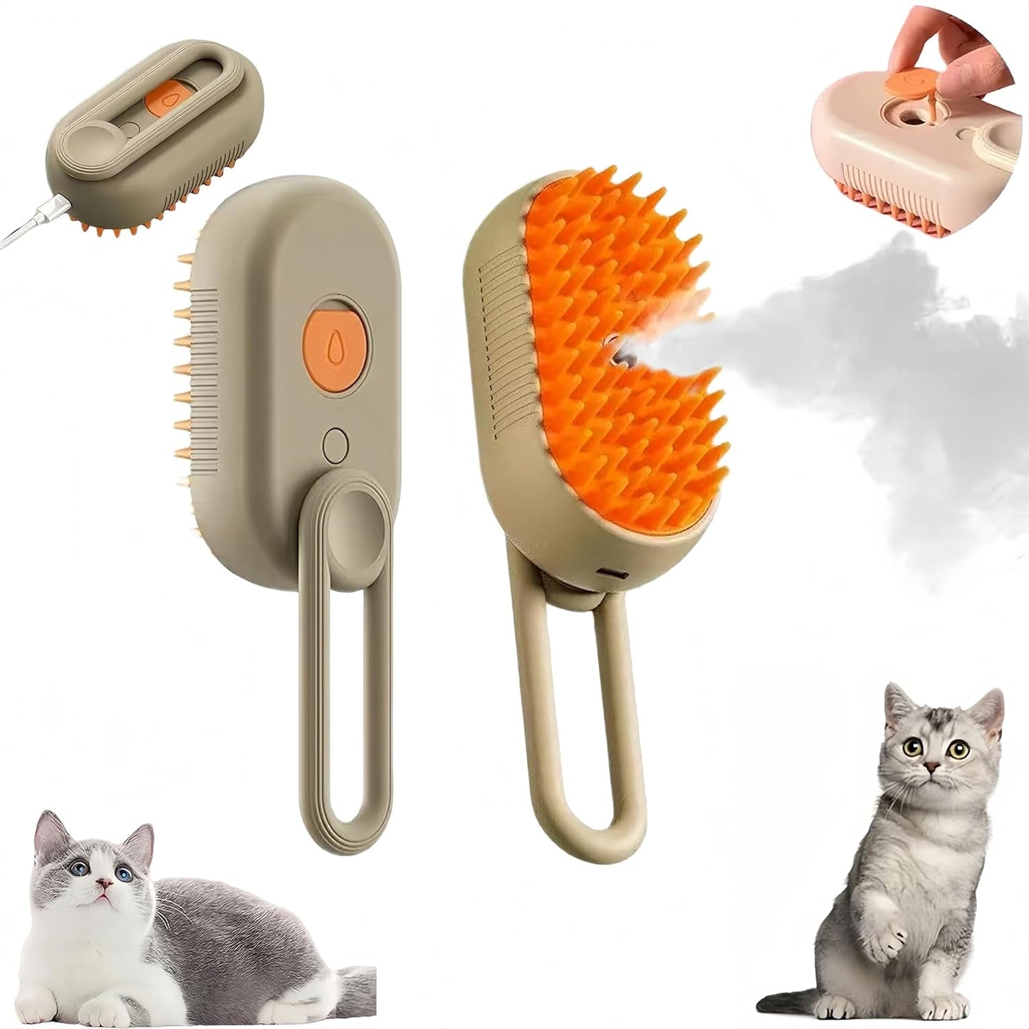 PawsyMist 4 in 1 Steam brush for both cats & dogs