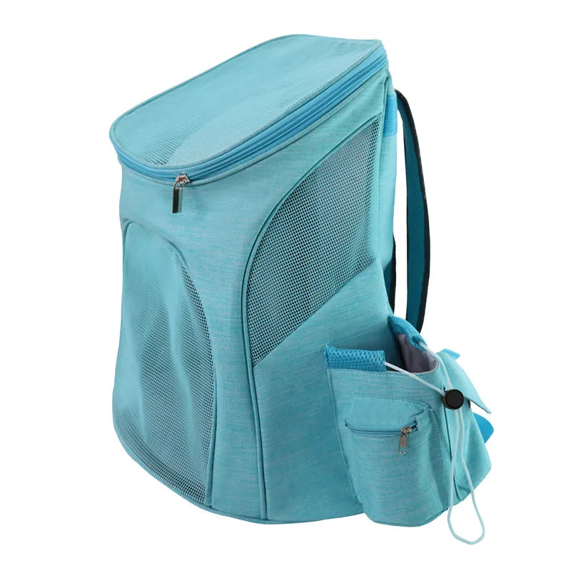 Pet Carrier Backpack with Mesh Design - Comfortable Travel Bag for Cats and Small Dogs