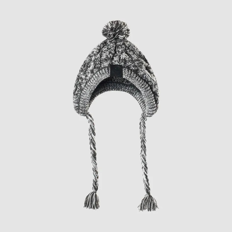 Knitted Hat for Pets with Pom-Pom and Twisted Pom-Poms in Pink