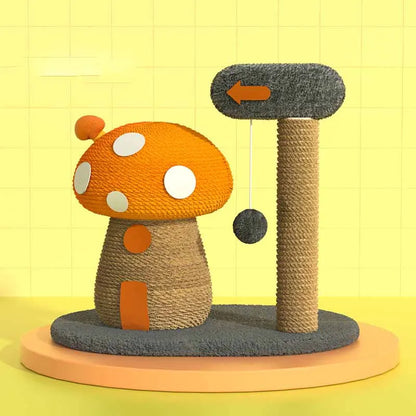 Cat Toys Bird or Mushroom-Shaped Cat Tree - Interactive Play Station for Cats