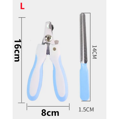 Pet Nail Scissors with Safety Lock and File