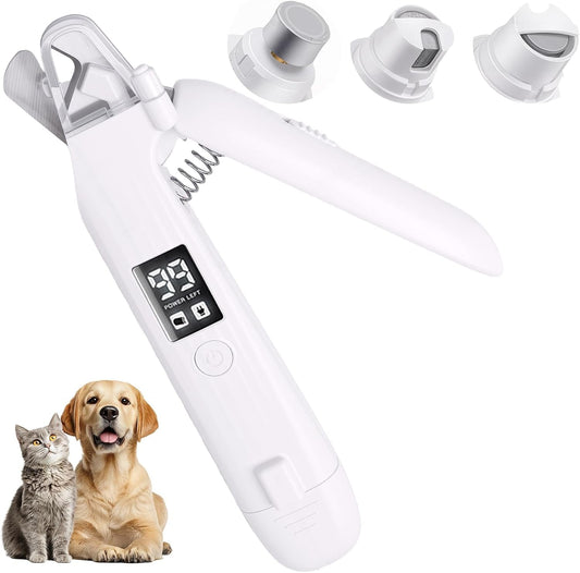 GlowTrim 3-in-1 LED Nail Clippers with Grinder for Cats & Dogs