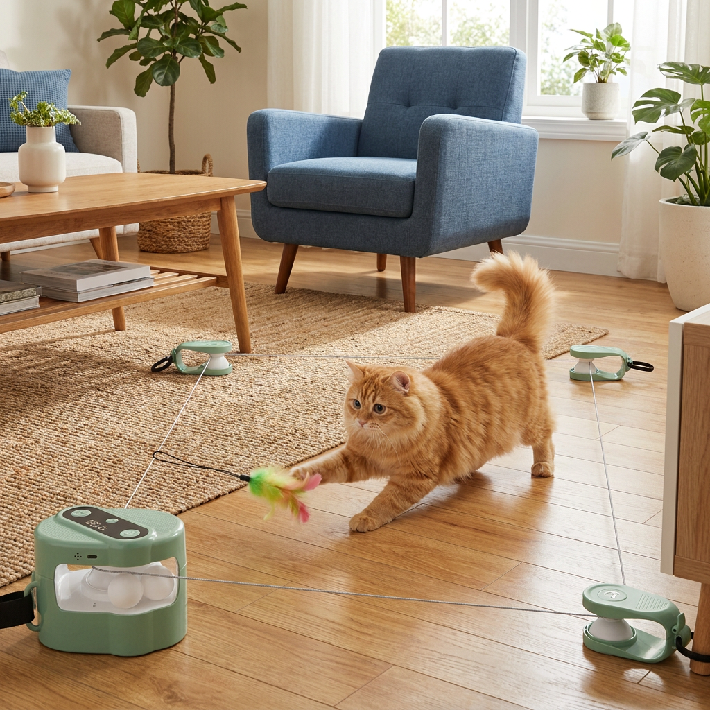 Automatic Cat Chasing Track Toy