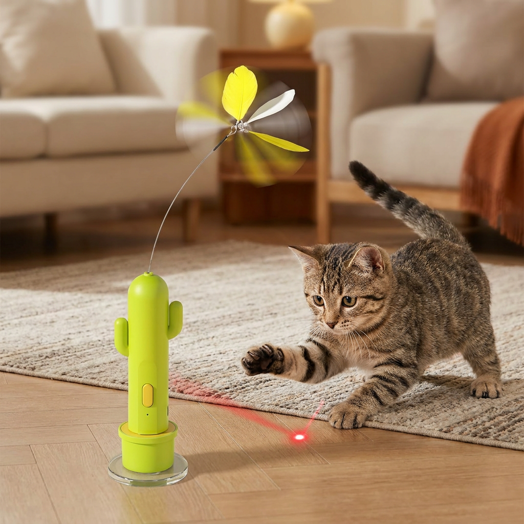2in1 Automatic Butterfly & Laser Cat Toy