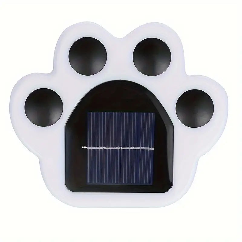Wireless Solar Garden Paw Print Light