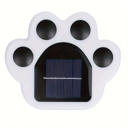Wireless Solar Garden Paw Print Light