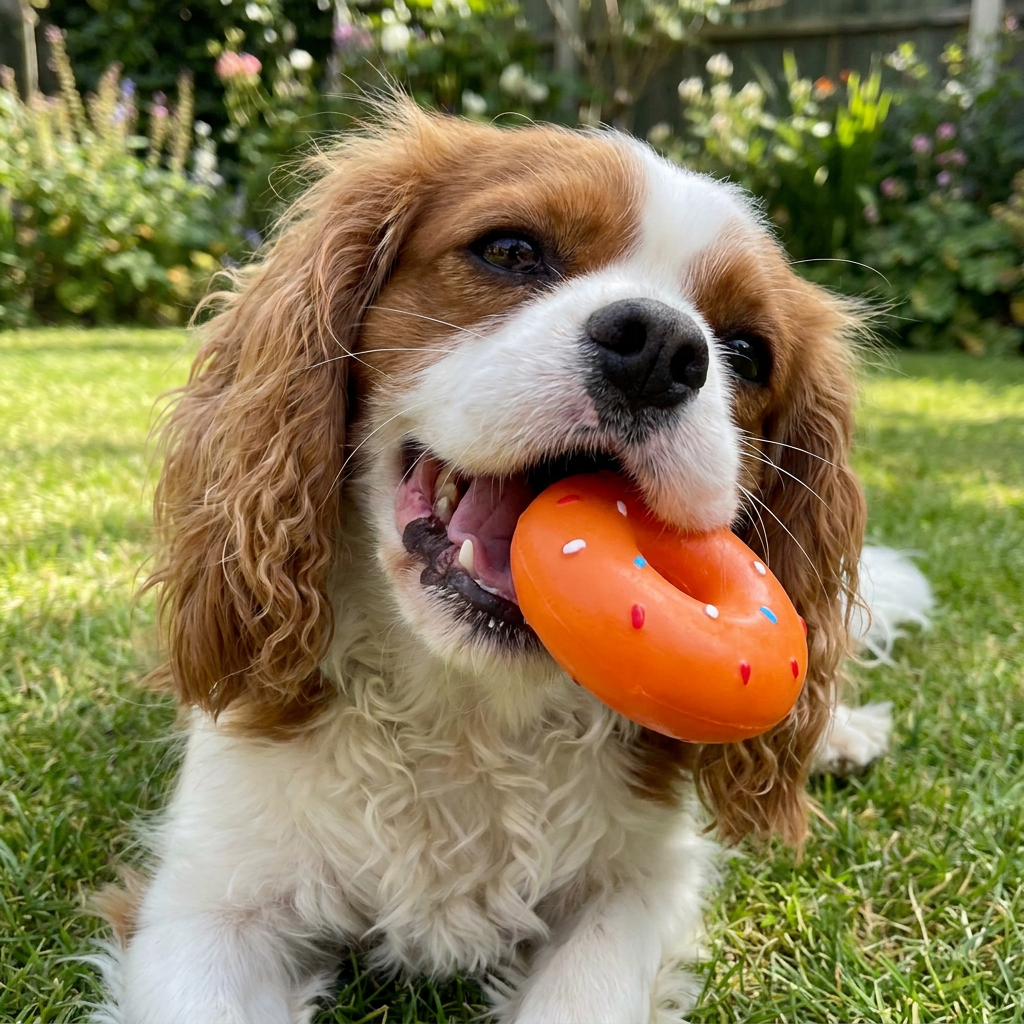 Colorful Squeaky Donut Dog Toy