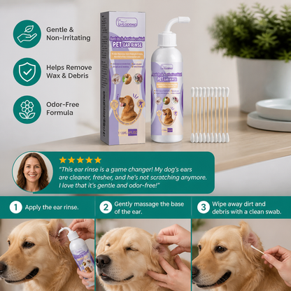 Gentle Pet Ear Cleaner – Odor-Free Formula for Dogs & Cats