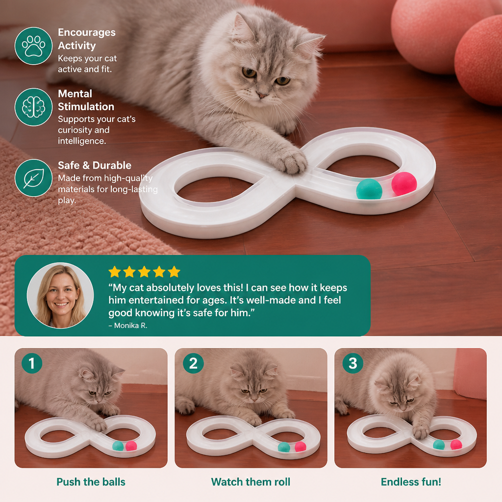 Interactive Cat Track Ball Toy