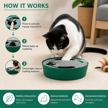 Interactive Hide & Seek Mouse Cat Toy
