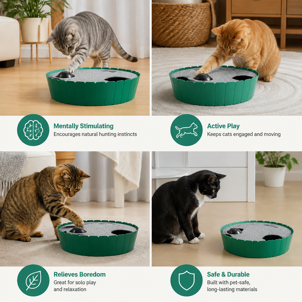 Interactive Hide & Seek Mouse Cat Toy