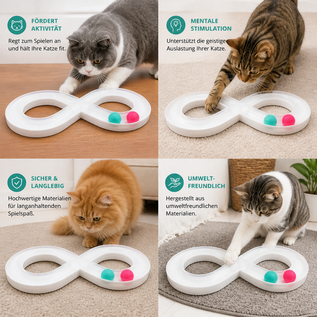 Interactive Cat Track Ball Toy
