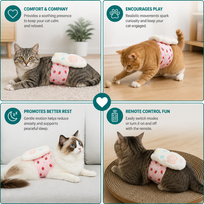 Interactive Remote Control Cat Toy with Moving Tail and Playful Motion