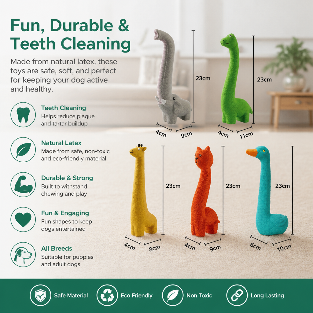 XXL Durable Teeth Cleaning Latex Dog Toy