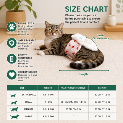 Interactive Remote Control Cat Toy with Moving Tail and Playful Motion