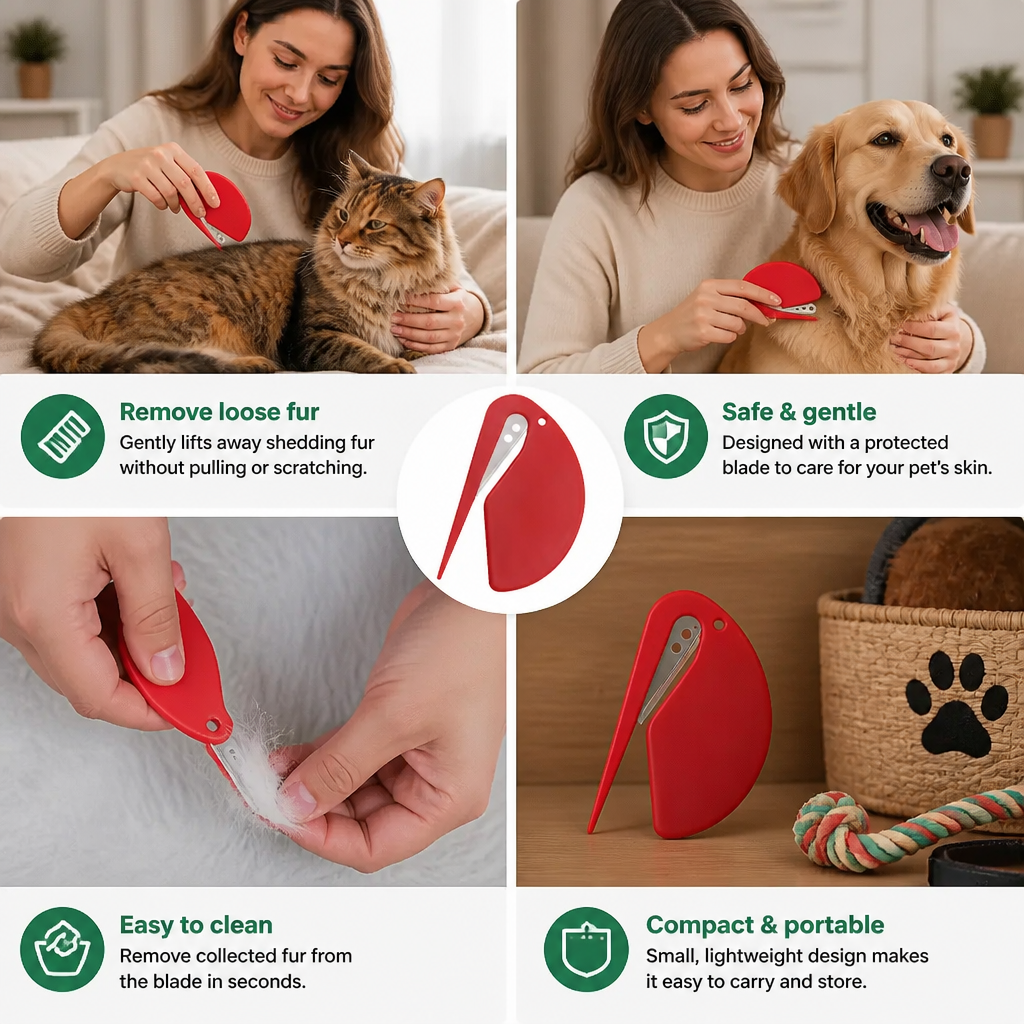 Pet Fur Detangler (10 Pieces) – Gentle Grooming & Effortless Knot Removal for Dogs & Cats