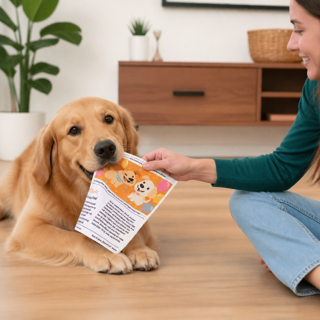 Durable Interactive Crinkle Newspaper Dog Toy