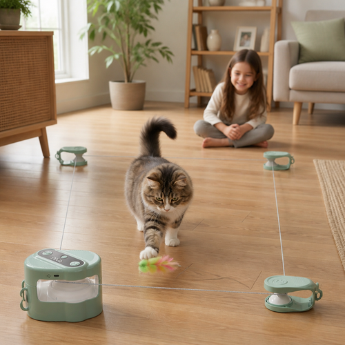 Automatic Cat Chasing Track Toy