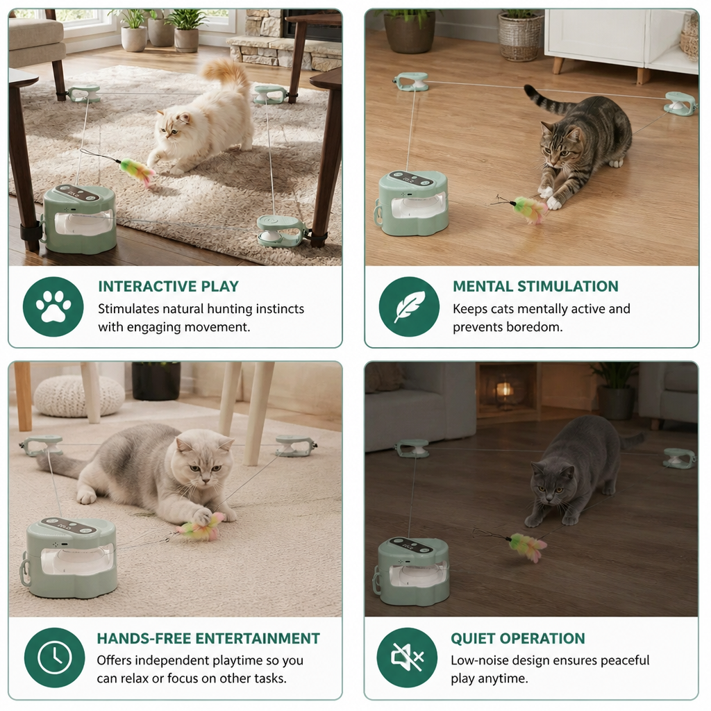Automatic Cat Chasing Track Toy