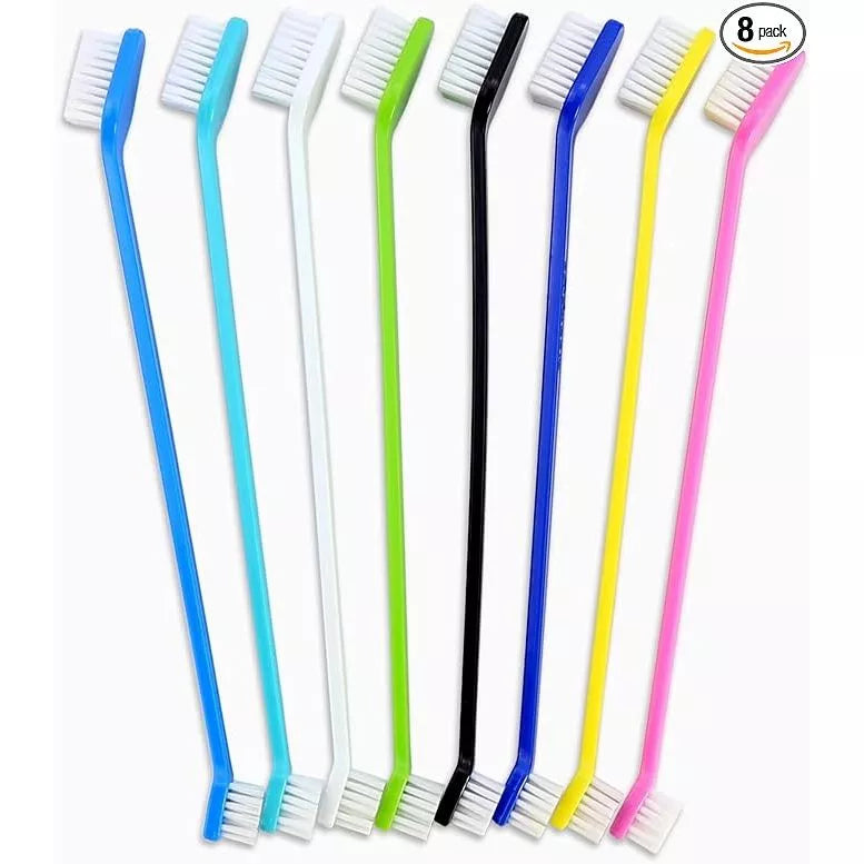 Dual-Headed Toothbrushes for Pets, Multi-Pack