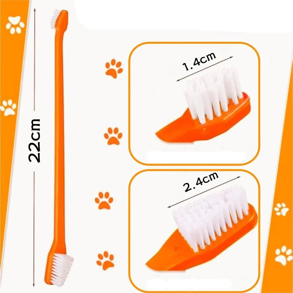 Dual-Headed Toothbrushes for Pets, Multi-Pack
